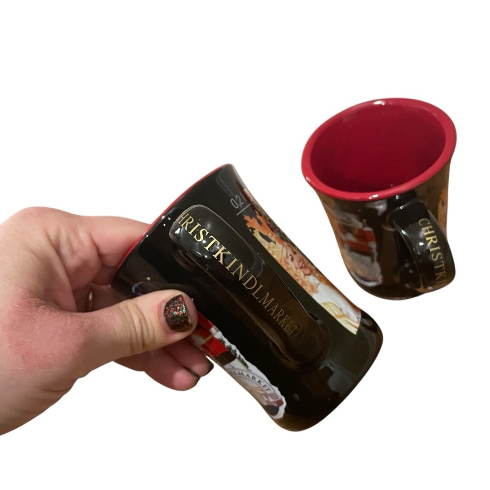 Christkindlmarket Christmas Boot Mug Set Of 2 Black Red Home Size One Size - Picture 6 of 8